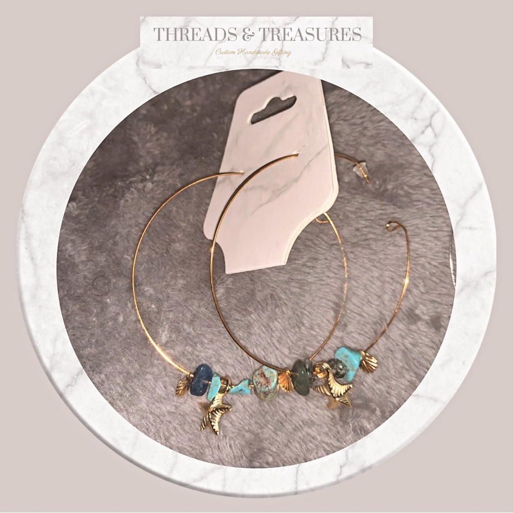 Turquoise Hoops